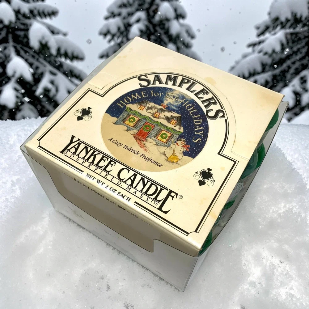 Vtg NEW 1990's Yankee Candle Home For the Holidays Sampler Votive Display Lot 18